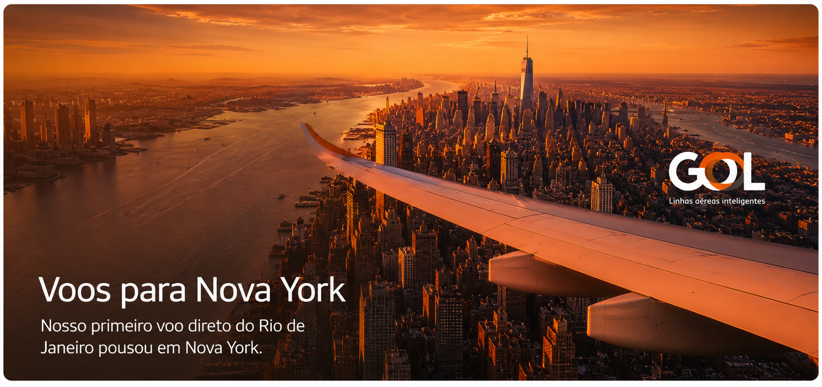 Voos diretos GOL do Rio de Janeiro para Nova York
